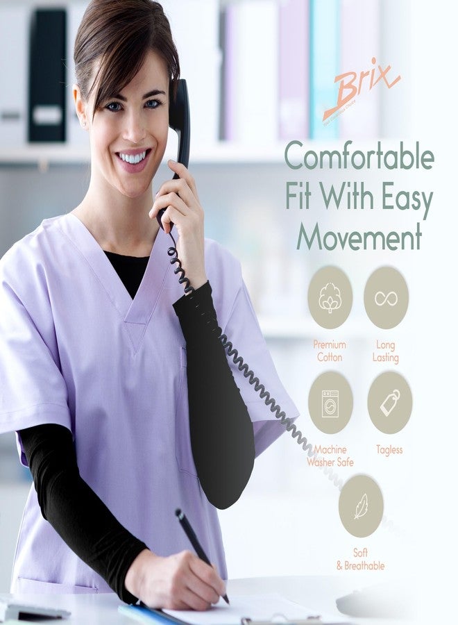 بريكس تيشيرت نسائي بأكمام طويلة من بريكس - تيشيرت قطني برقبة دائرية، ناعم للغاية، بدون علامة، كلاسيكي ومناسب للجسم. (مقاسات أمريكية: ألفا، صغير، عادي، عادي، عنابي) - Image 4